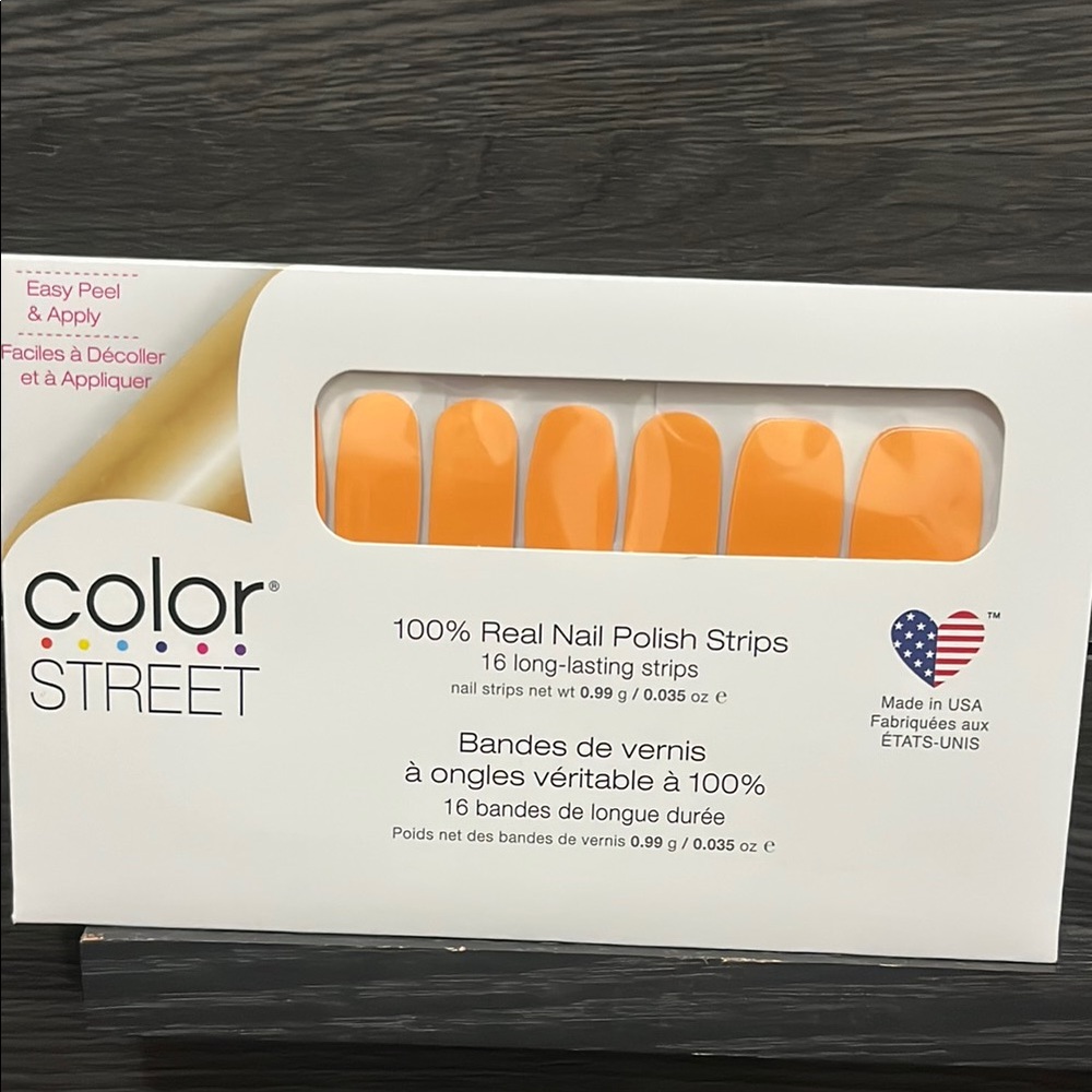 Color Street Vibrant Orange Nail Strips Nourish the need